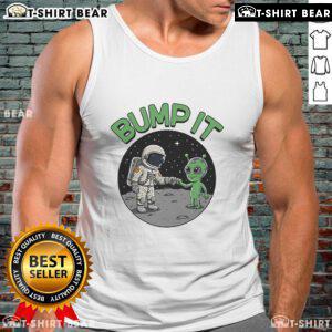 Stylish Top Bump It Alien Tank Top featuring a vibrant alien graphic, perfect for trendy summer outfits.