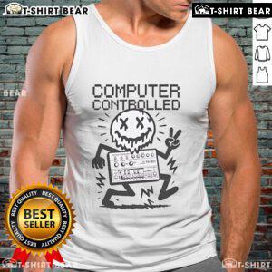 Alt Text: Stylish Top Computer Controlled Face Melt Tank Top featuring vibrant graphics and a modern design for trendsetters.