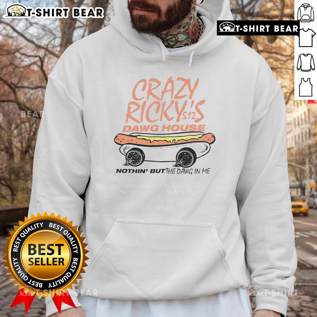 Top Crazy Ricky's Dawg House Hoodie featuring a vibrant design and cozy fit, perfect for dog lovers and casual wear.