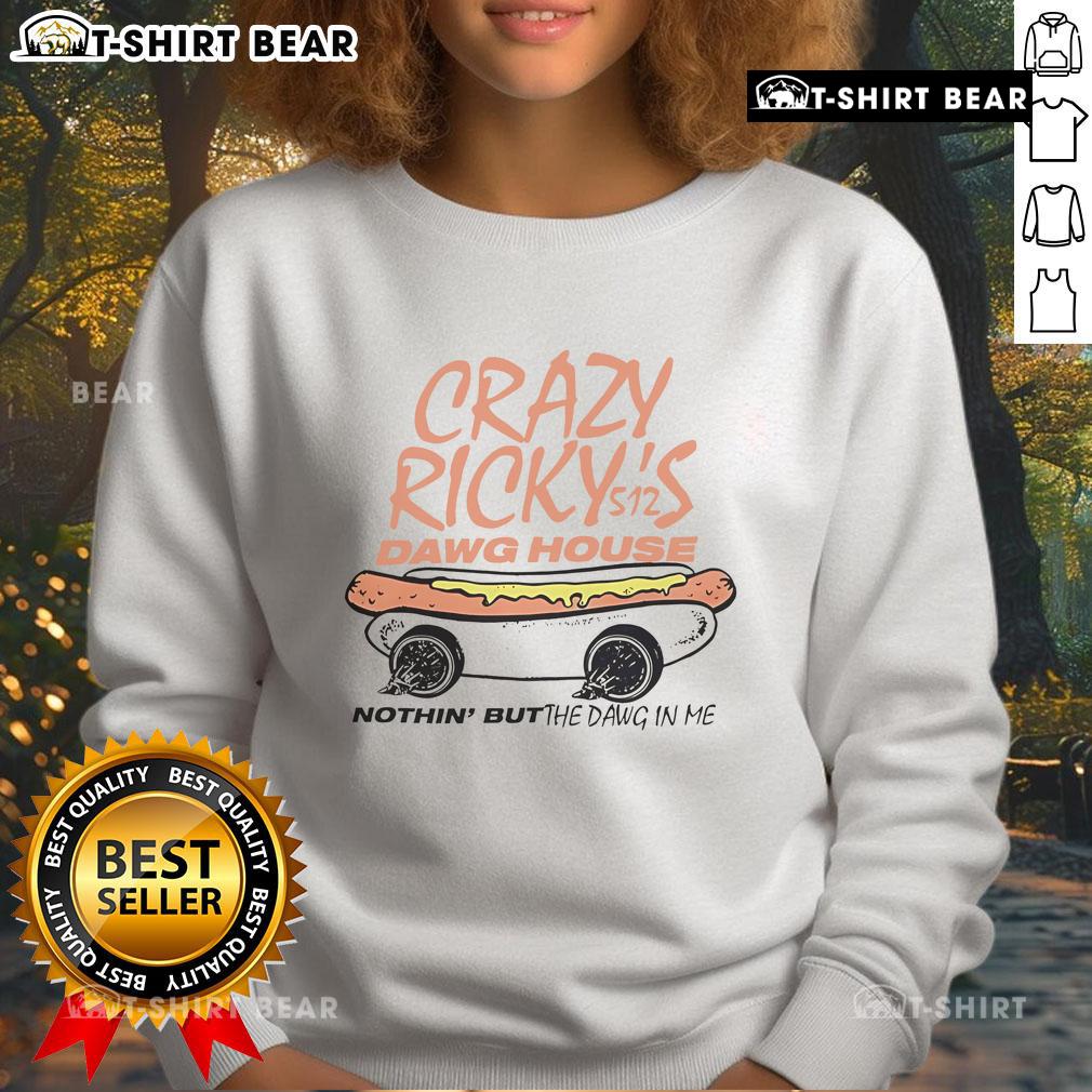 Cozy Top Crazy Ricky's Dawg House sweatshirt featuring a vibrant design, perfect for casual wear and dog lovers.