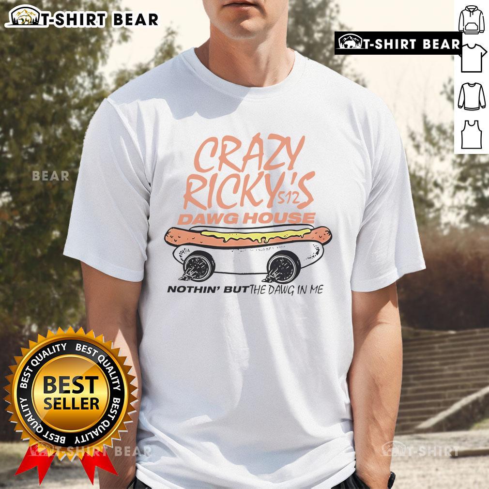 Alt Text: Top Crazy Ricky's Dawg House T-Shirt featuring bold graphics and vibrant colors, perfect for dog lovers and casual wear.