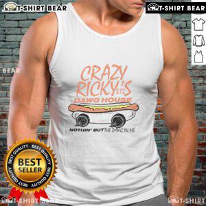 Top Crazy Ricky's Dawg House Tank Top featuring vibrant graphics and a comfortable fit for casual summer wear.