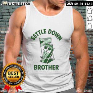 Alt Text: Top Dan Corder Ice Cream Settle Down Brother tank top featuring colorful ice cream graphics on a casual wear design.
