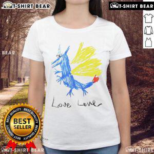 Alt Text: Colorful art ladies tee featuring a top dragon design, perfect for dragon lovers and vibrant fashion enthusiasts.
