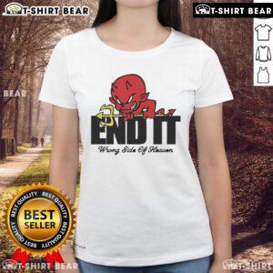 Top-End-It Devil Wrong Side of Heaven ladies tee featuring a stylish graphic design and comfortable fit for casual wear.