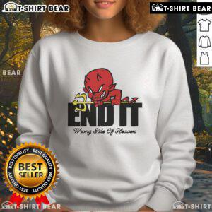 Top End It Devil Wrong Side of Heaven Sweatshirt in black, featuring a bold graphic design and cozy fit for casual wear.
