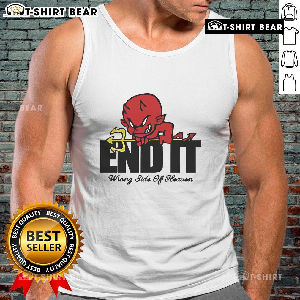 Top-End-It Devil Wrong Side of Heaven tank top featuring bold graphic design and comfortable fit for casual wear.