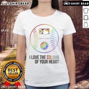 Top Houston Astros baseball tee featuring 'I Love the Colour of Your Heart' design for Pride Month 2025.