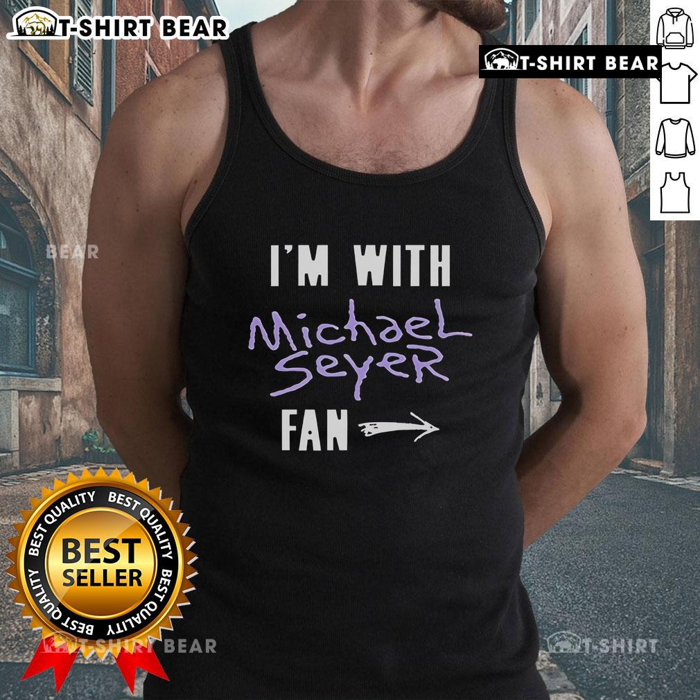 Top Im With Michael Seyer Fan Tank Top from North American Tour 2025, featuring vibrant design and tour details.