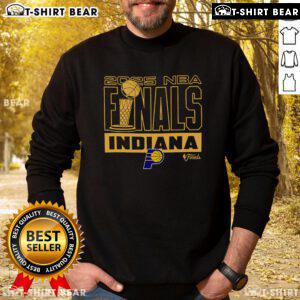 Top Indiana Pacers 2025 NBA Finals Trophy Sweatshirt featuring team colors and logo, perfect for Pacers fans.
