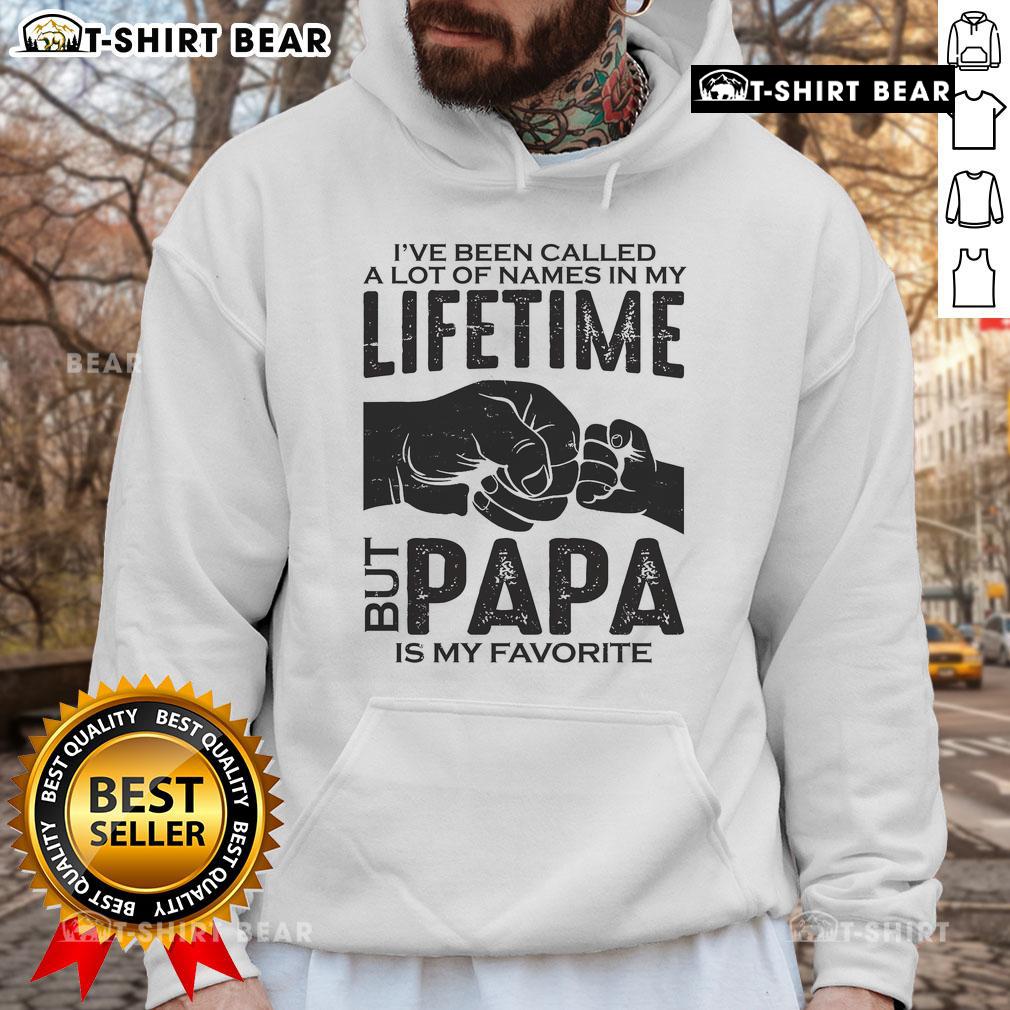 Cozy hoodie featuring 'Papa is my favorite' design, perfect for Father's Day gifts and celebrations.