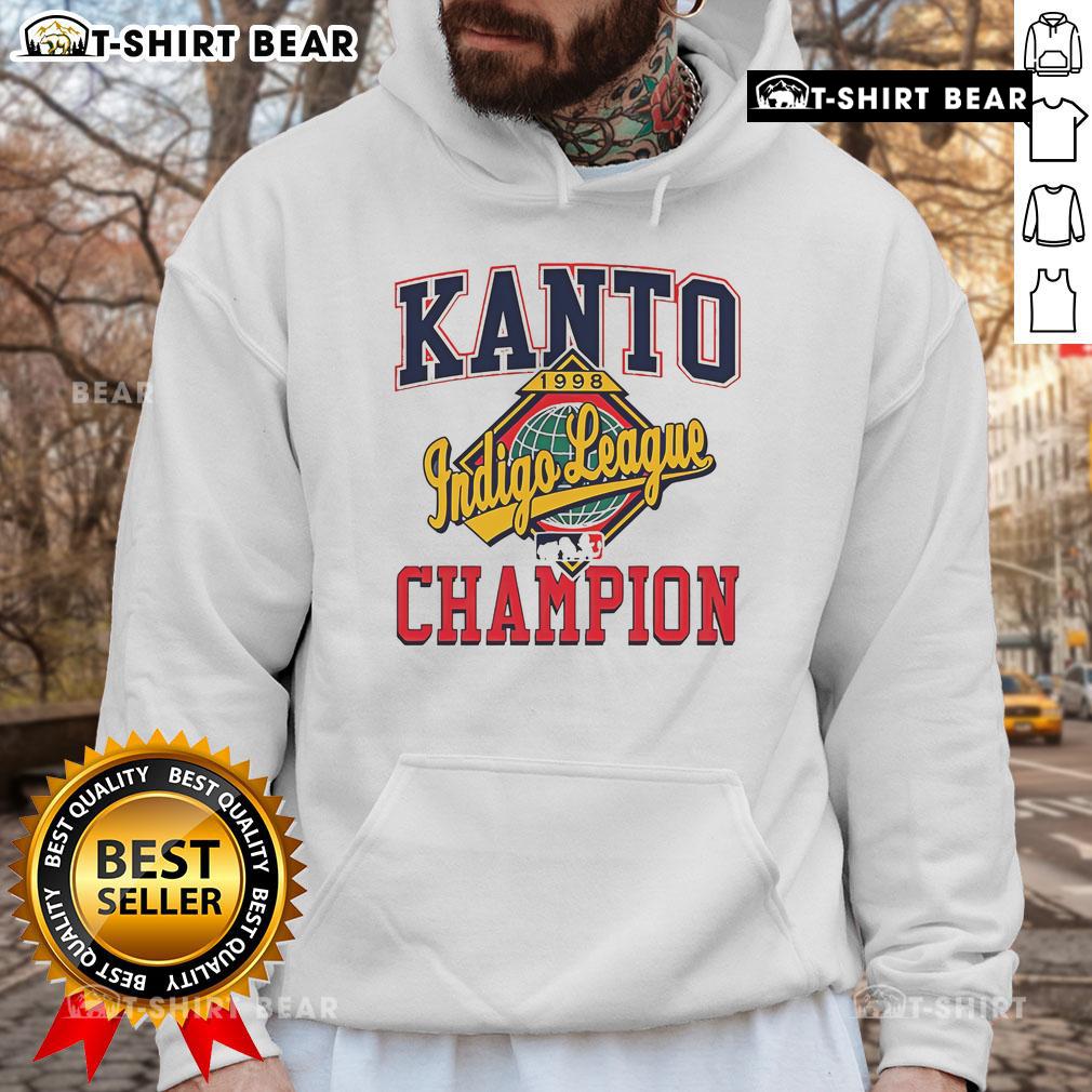 Vintage 90s hoodie featuring Top Kanto League Champion design, perfect for retro Pokmon fans and collectors.