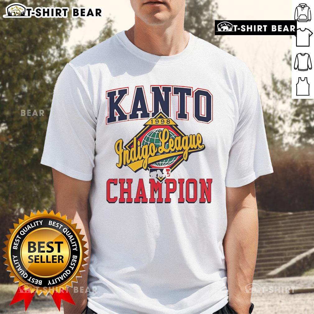 Vintage 90s Kanto League Champion T-Shirt featuring iconic graphics and retro design for Pokmon fans.