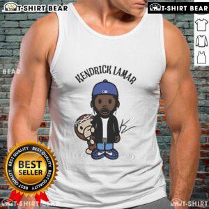 Kendrick Lamar chibi tank top featuring a playful monkey design, perfect for fans of hip-hop and unique fashion.