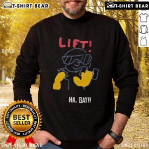 Cozy Top Lift Ha Gay Sweatshirt in vibrant colors, perfect for casual wear and LGBTQ+ pride celebrations.
