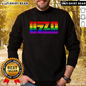 Top Lizzo Pride Sweatshirt featuring vibrant colors and a bold design celebrating LGBTQ+ pride and self-expression.