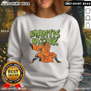 Stylish Top Mantis Monk sweatshirt featuring a unique design, perfect for casual wear and showcasing your love for comfort.