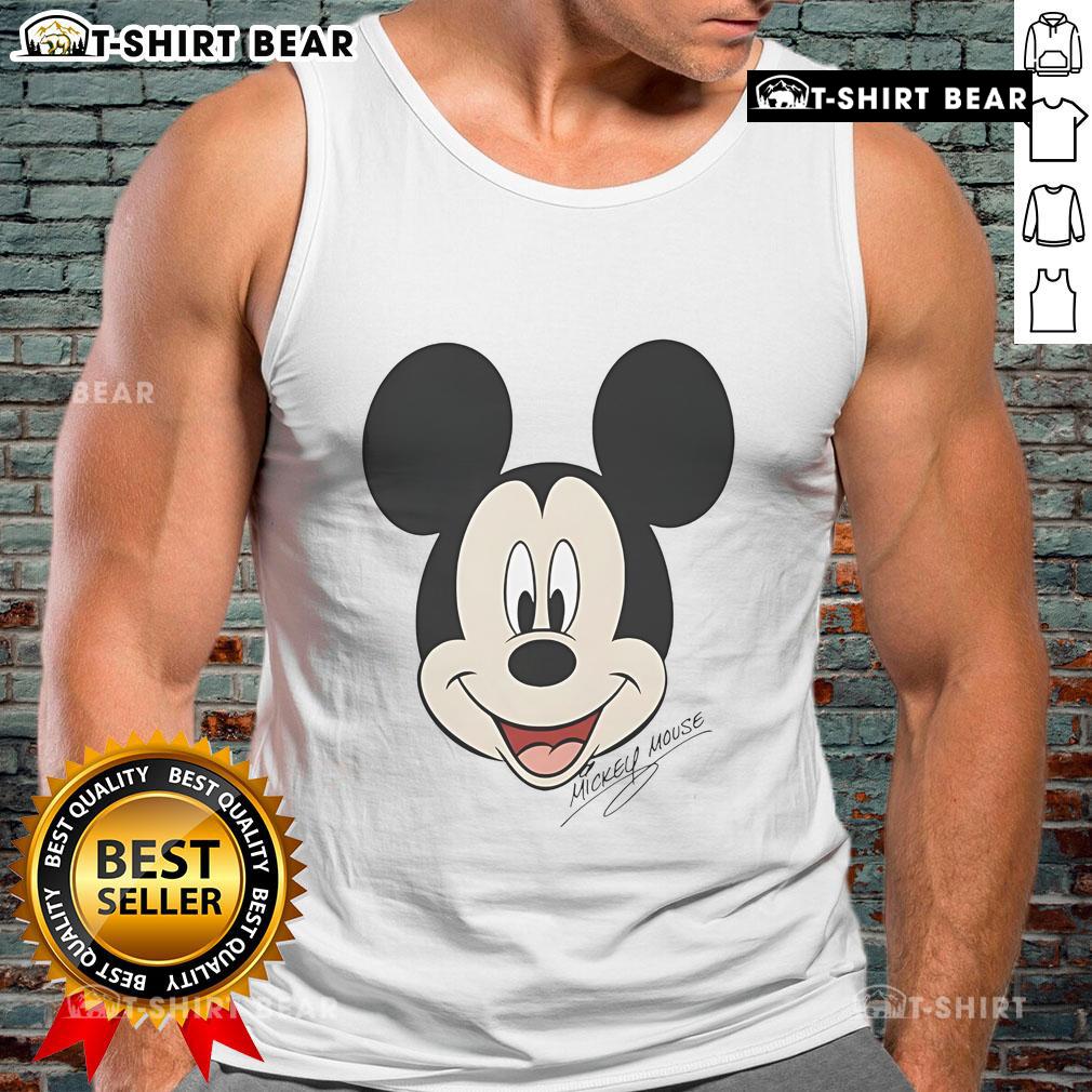 Top Mickey Mouse Disney Big Face Tank Top featuring a vibrant Mickey design perfect for casual summer wear.
