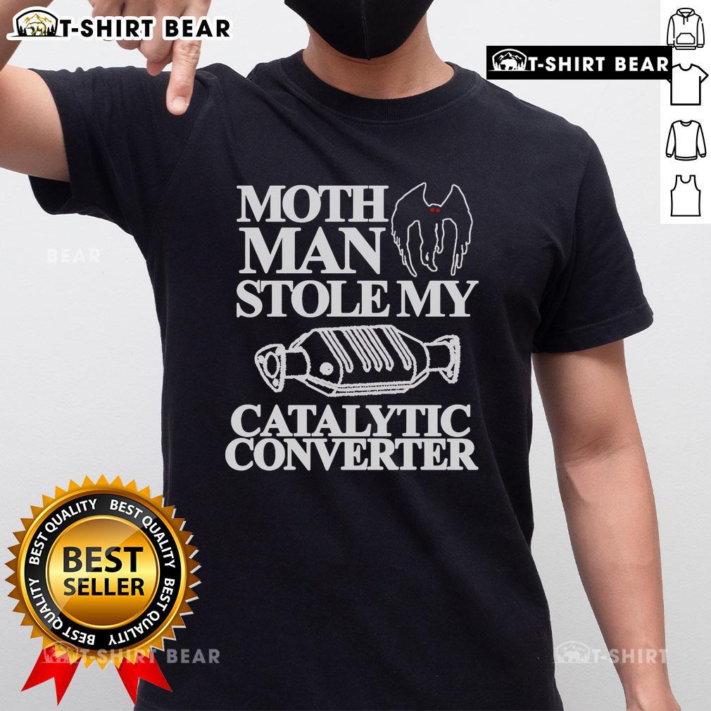 Top Month Man Stolen My Catalytic Converter T-Shirt featuring a humorous design for car enthusiasts and theft awareness.