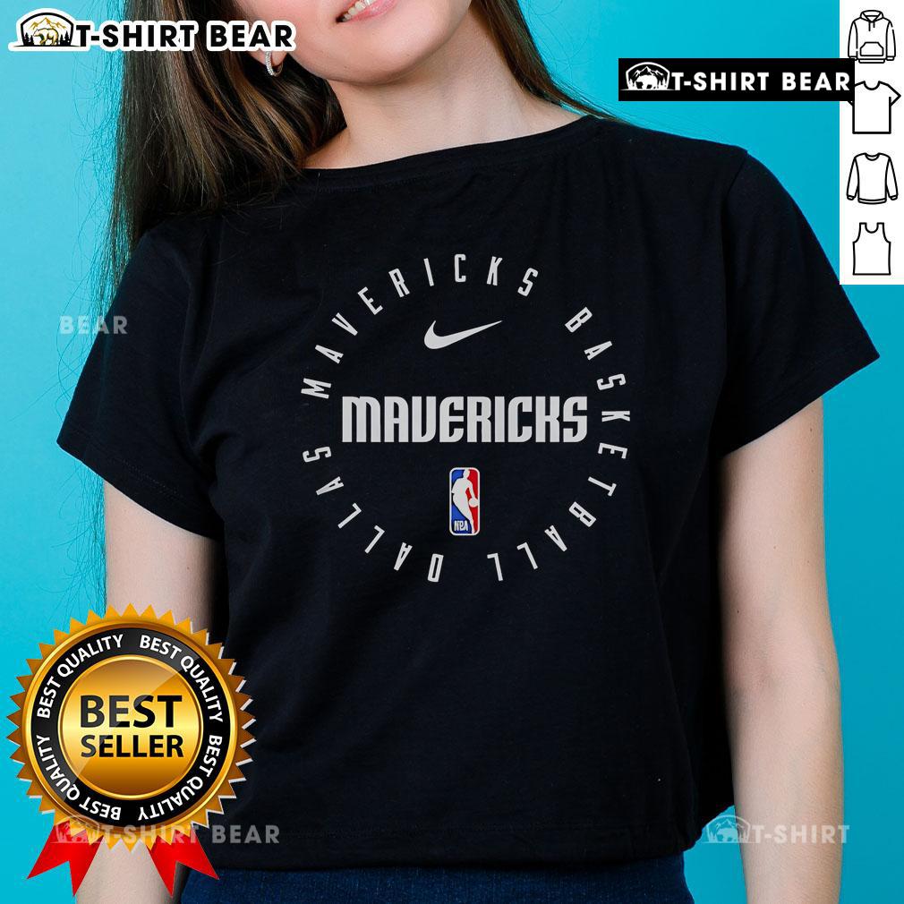 Stylish ladies tee featuring Dallas Mavericks logo, perfect for NBA fans, available in 2025 style.