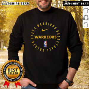 Top NBA Golden State Warriors 2025 sweatshirt featuring team colors and logo, perfect for fans and stylish sportswear.