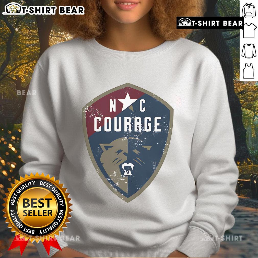Alt Text: Vintage primary logo sweatshirt featuring the Top North Carolina Courage team emblem in bold colors.