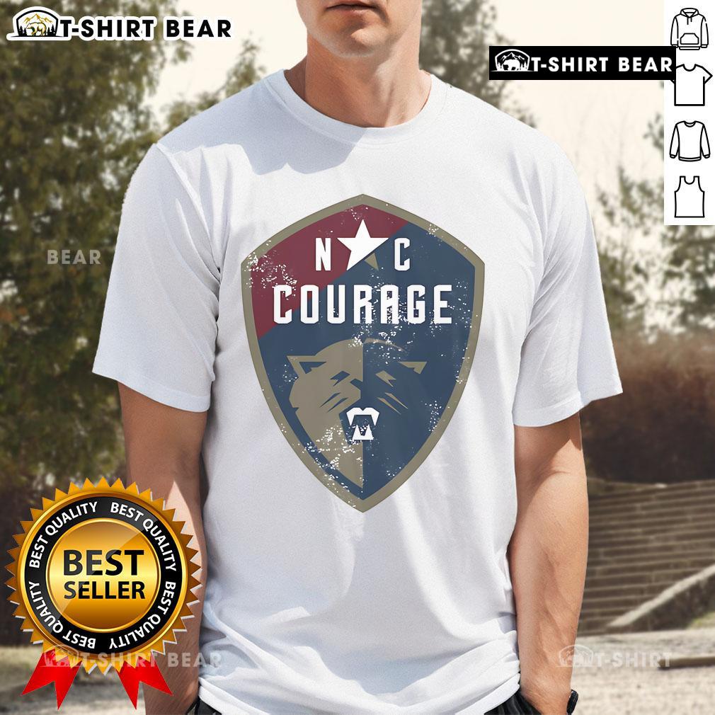 Top North Carolina Courage vintage primary logo t-shirt featuring bold team colors and classic design for fans.