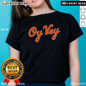 Alt Text: Top Oy Vey New York Mets Ladies Tee - Stylish women's shirt featuring Mets logo, perfect for game day.
