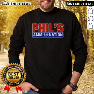Top Phil's Ammu Nation GTA VI sweatshirt featuring iconic design and vibrant colors for gamers and fans.