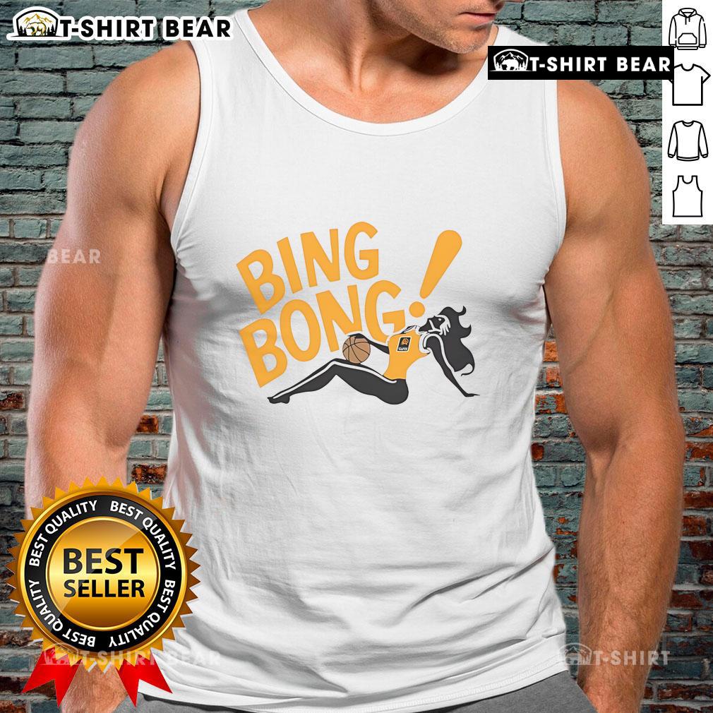 Stylish Bing Bong Girl tank top featuring Phoenix Suns logo, perfect for fans and warm weather outings.