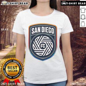 Top San Diego FC Crest Logo on a stylish ladies tee, perfect for fans of San Diego soccer.