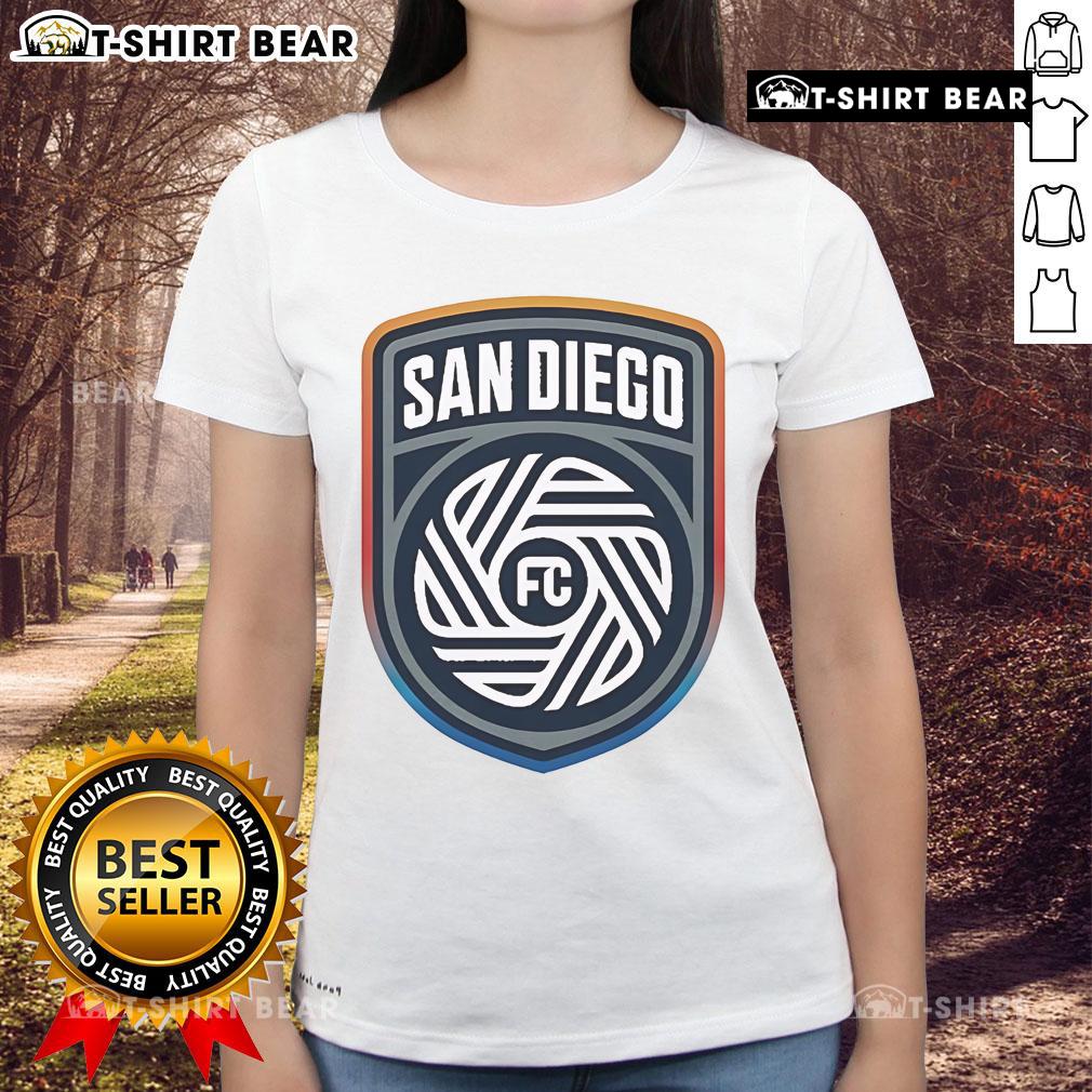 Top San Diego FC Crest Logo on a stylish ladies tee, perfect for fans of San Diego soccer.