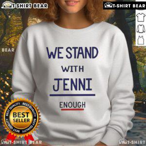 Alt Text: Top San Diego Wave I Stand With Jenni Enough sweatshirt in vibrant colors, perfect for fans and casual wear.