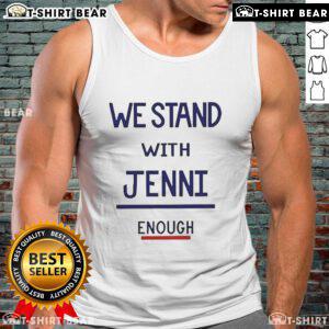 Top San Diego Wave I Stand With Jenni Enough Tank Top featuring bold graphic design for stylish summer wear.