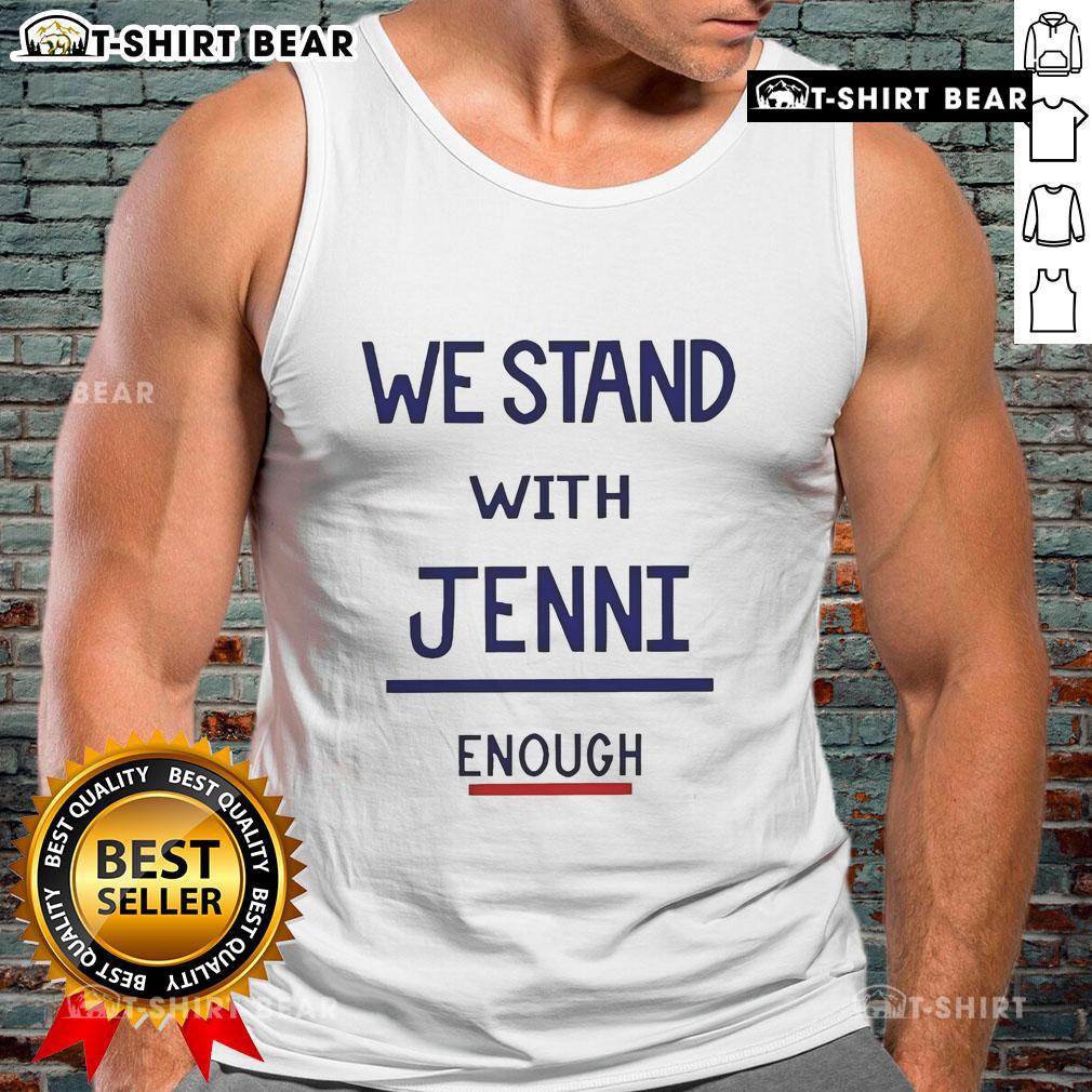 Top San Diego Wave I Stand With Jenni Enough Tank Top featuring bold graphic design for stylish summer wear.