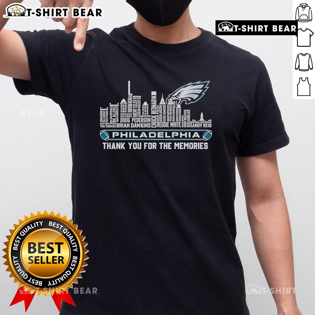 Top Skyline Philadelphia Eagles Thank You For The Memories T-Shirt featuring a vibrant design and team colors.