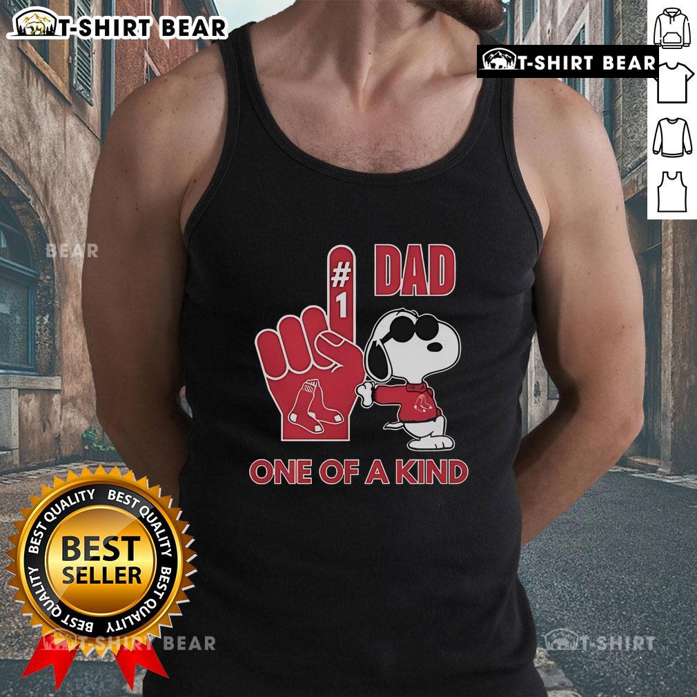 Unique Snoopy Boston Red Sox tank top for dads, perfect for sports fans and casual summer wear.