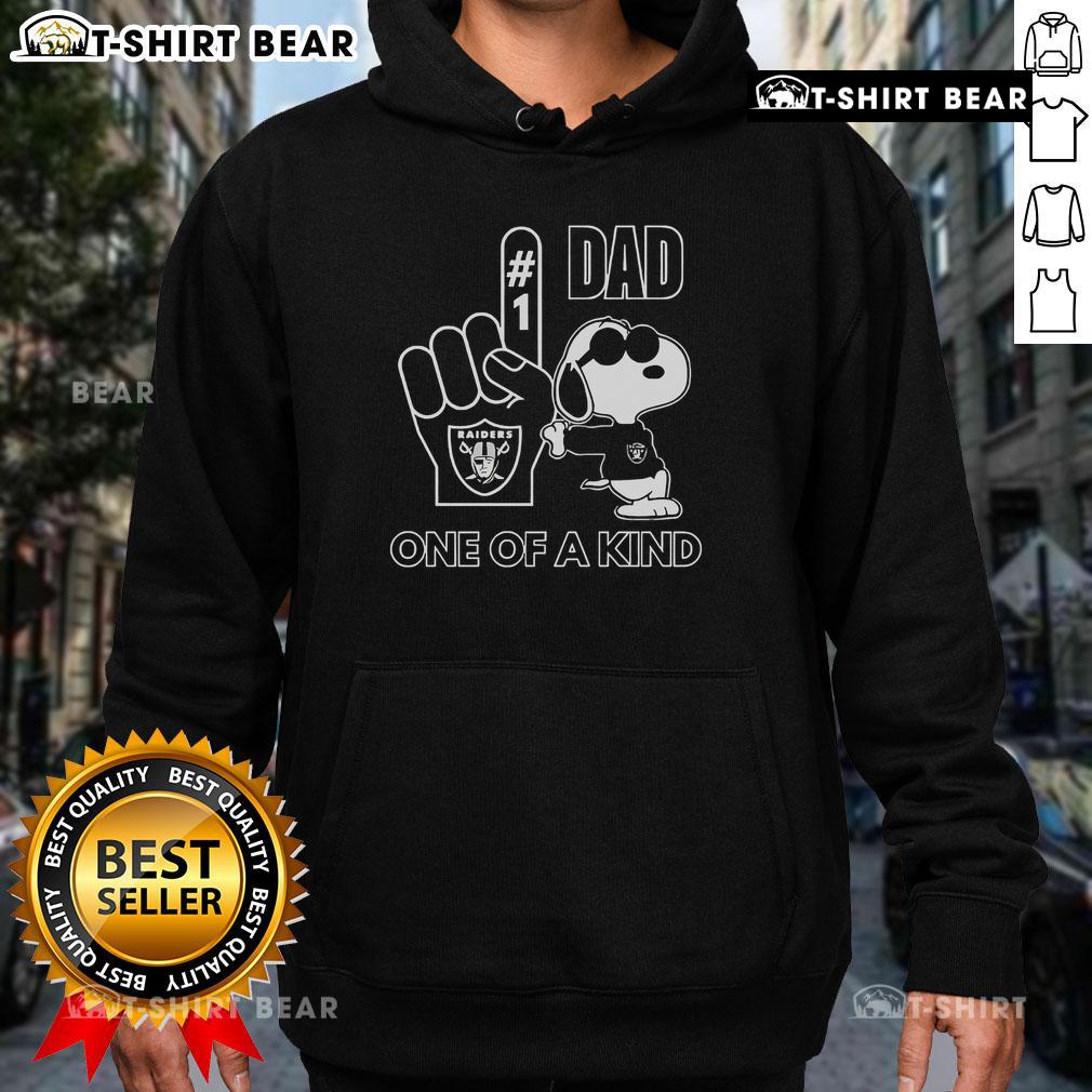 Unique Snoopy Las Vegas Raiders 1 DAD hoodie featuring vibrant graphics, perfect for fans and collectors.