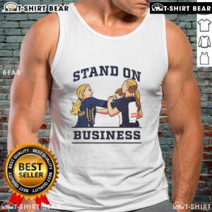 Top Sophie Cunningham Stand On Business Cartoon Tank Top featuring a vibrant design and motivational theme for entrepreneurs.