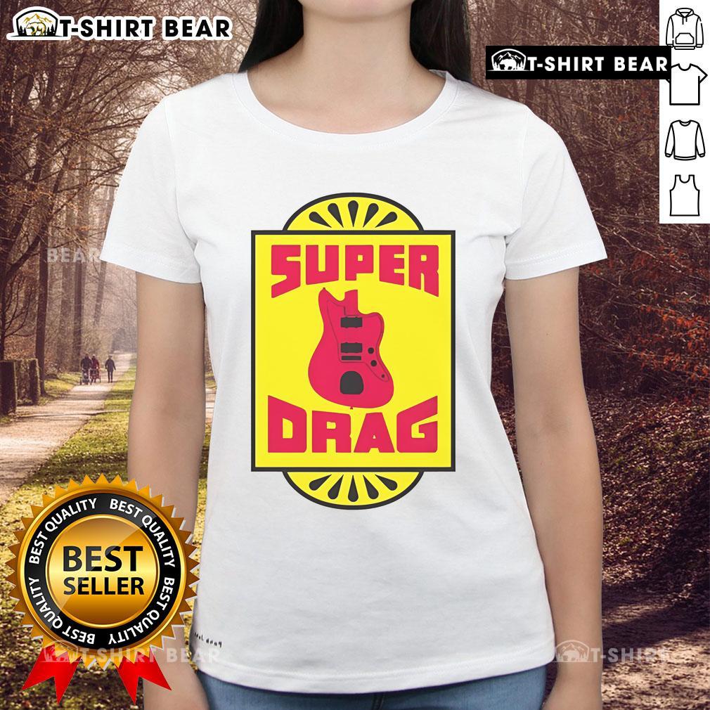 Top Superdrag Show Guitar Ladies Tee featuring vibrant graphics and a stylish design for music lovers and fans.