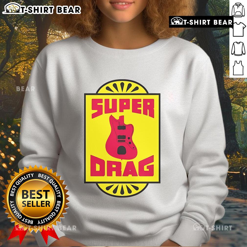 Top Superdrag Show Guitar Sweatshirt featuring vibrant graphics and cozy design, perfect for music lovers and fans.