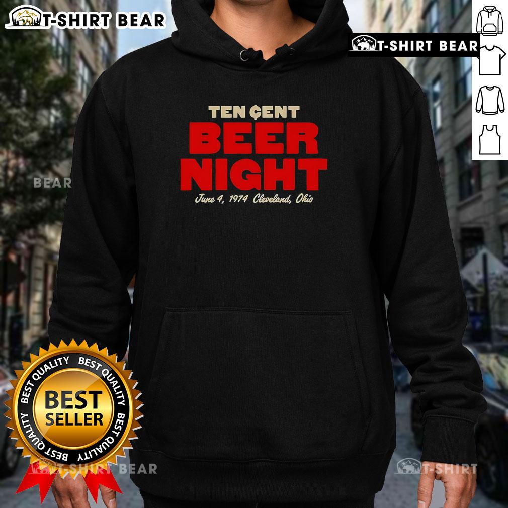 Top Ten Cent Beer Night Cleveland Ohio Hoodie featuring vibrant graphics and cozy design perfect for fans.
