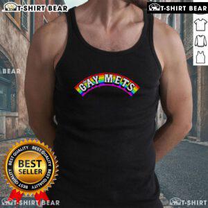 Alt Text: Top The Gay Mets Rainbow Pride Month Tank Top featuring vibrant colors and LGBTQ+ pride design for celebrations.