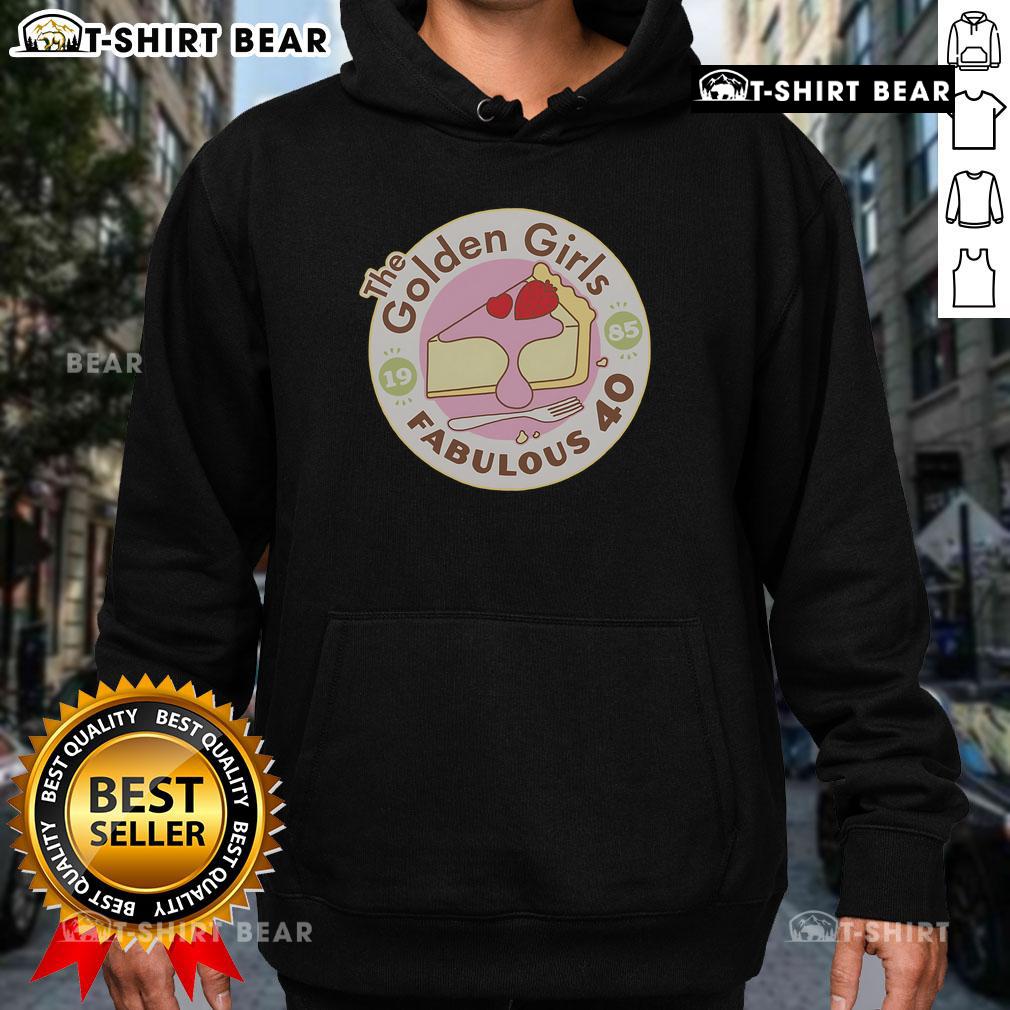 Alt Text: Stylish 'Top The Golden Girls Fabulous 40' logo hoodie featuring vibrant colors and a comfortable fit for fans.