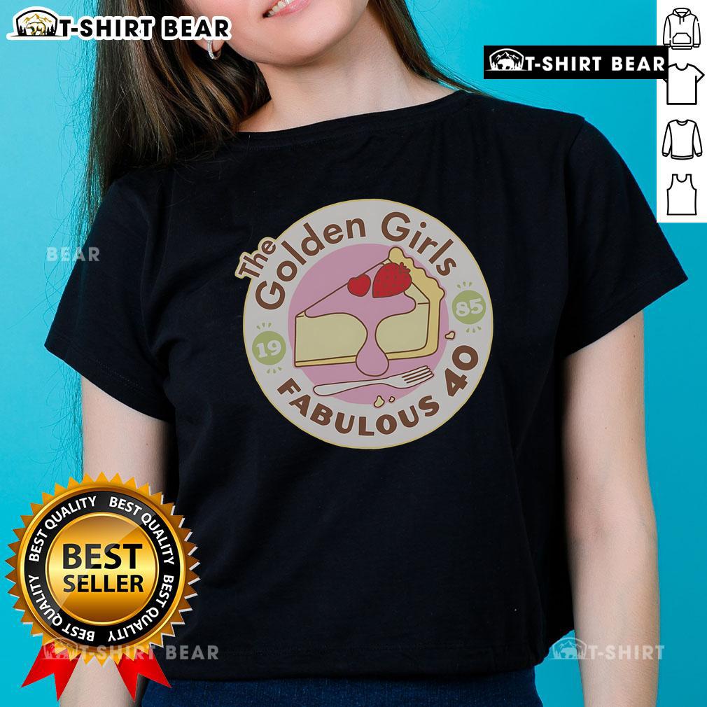Top The Golden Girls Fabulous 40 logo on a stylish ladies tee, celebrating the iconic TV show and its legacy.