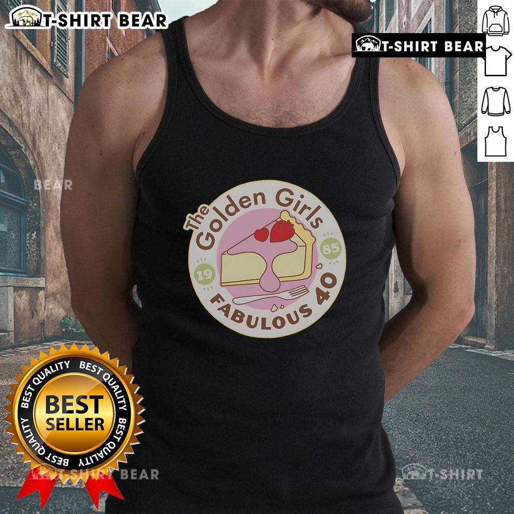 Top The Golden Girls Fabulous 40 Logo Tank Top featuring iconic characters in vibrant colors, perfect for fans and collectors.