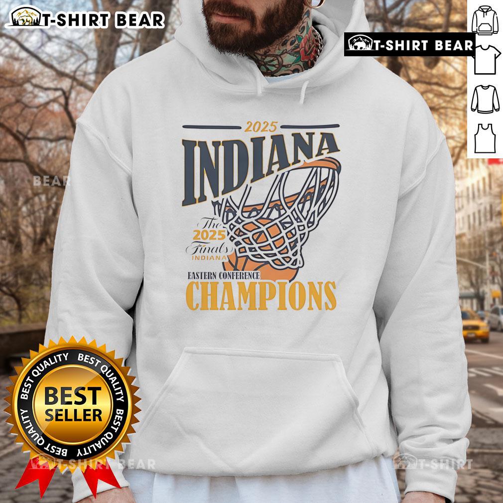 Top Indiana Pacers 2025 Eastern Conference Champs hoodie featuring team colors and logo, perfect for fans.