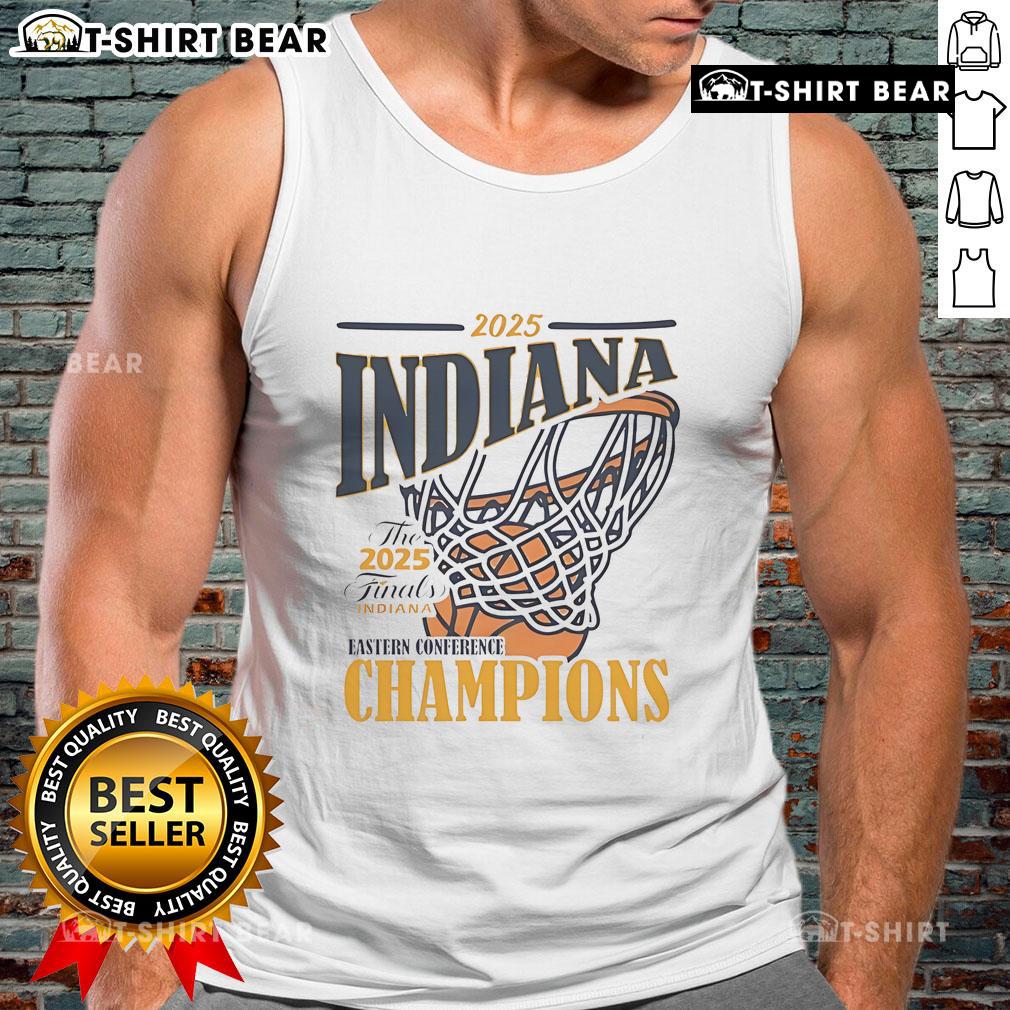 Top-The-Indiana-Pacers-2025-Eastern-Conference-Champs-Tank-Top featuring bold team logo and vibrant colors for fans.