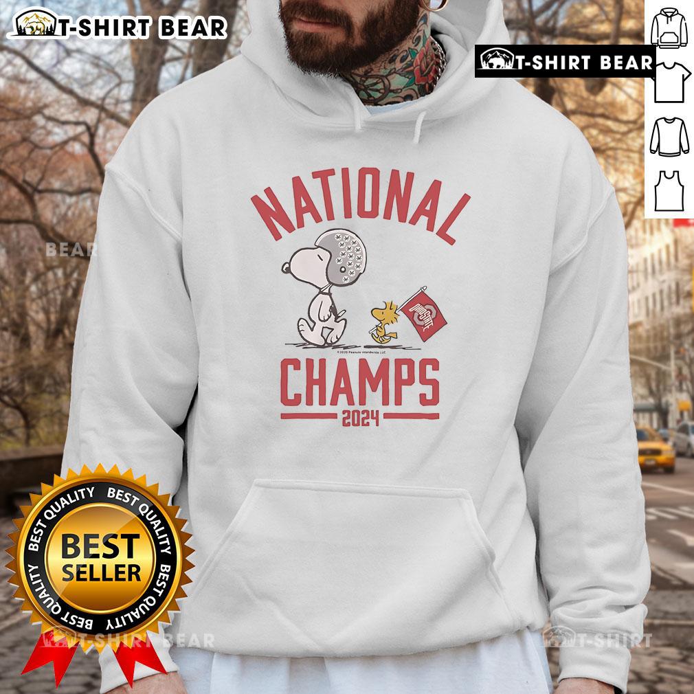 Ohio State Buckeyes 2024 Football National Champs hoodie featuring a stylish design for fans and supporters.