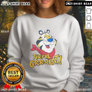 Top Tiger Tony They're Great Sweatshirt featuring a vibrant design, perfect for casual wear and sports enthusiasts.